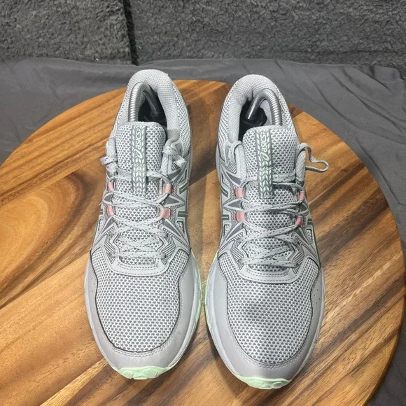 ASICS Gel Venture 8 Women's Running Shoes Gray Pink Mint Lace Up Size 10 - Picture 10 of 12